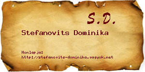 Stefanovits Dominika névjegykártya
